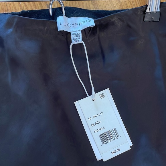 NWT Lucy Paris Slip Skirt in Black - Picture 3 of 6